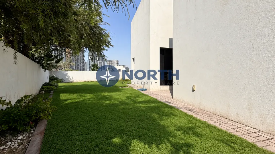 Sidra 2 villa side exterior before repainting in Dubai Hills