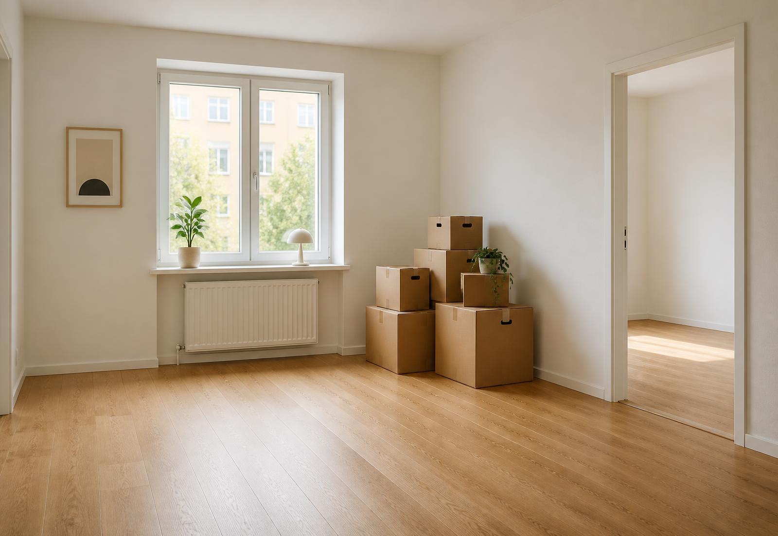 Vacant Dubai apartment with freshly painted walls prepared for tenancy handover